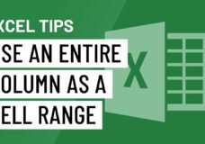 Harnessing the Full Potential of Excel: Using an Entire Column as a Cell Range for Maximum Efficiency